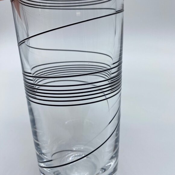 Kosta Boda Bertil Vallien Signed Art Glass Vase Black Spiral Design MCM Swedish - Picture 3 of 14